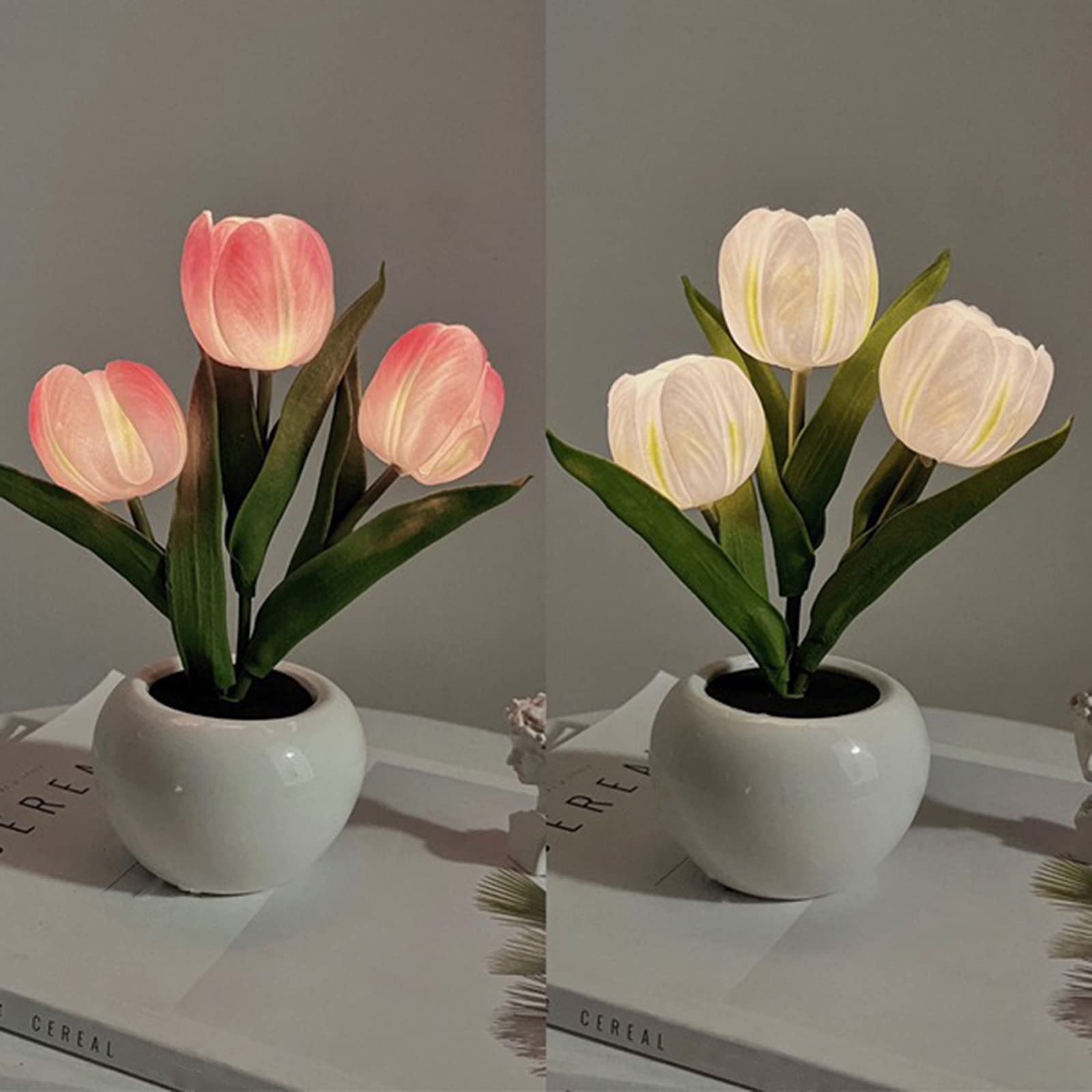 Amazon.co.jp : チューリップ テーブルランプ 雰囲気LEDライト 枕元